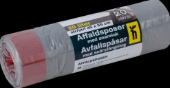 Affaldspose med snøreluk 20 L