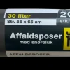 Affaldspose med snøreluk 30 L