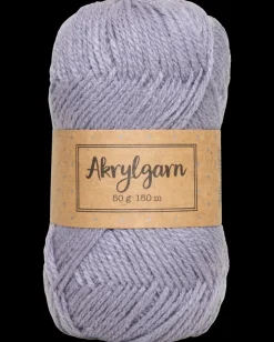 Akrylgarn 50 g - grå/lilla