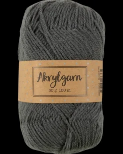 Akrylgarn 50 g - mørkegrå