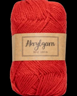 Akrylgarn 50 g - rød