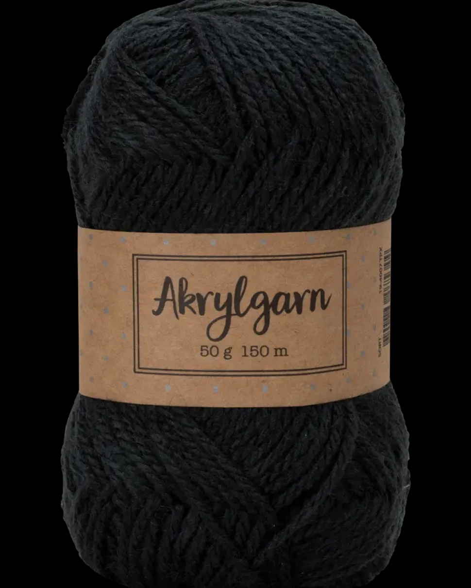 Akrylgarn 50 g - sort