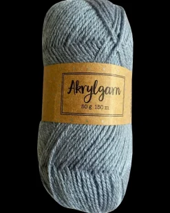 Akrylgarn 50 g - støvet blå