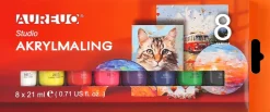 Akrylmaling 8 x 21 ml - klassisk