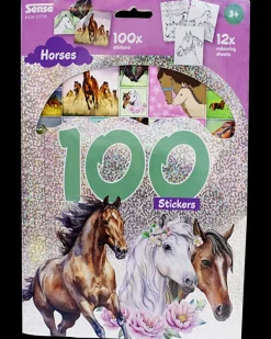Aktivitetshæfte 100 stickers - heste