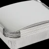 Alubakke med låg 13,5 x 16,5 cm - 10-pak