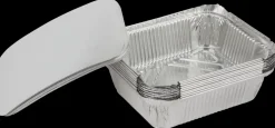 Alubakke med låg 13,5 x 16,5 cm - 10-pak