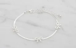 Armbånd med sløjfer - sølv