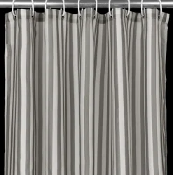 Badeforhæng 140 x 200 cm - Grå stribet