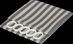 Badeforhæng 140 x 200 cm - Grå stribet