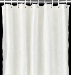 Badeforhæng 140 x 200 cm - Hvid/sand