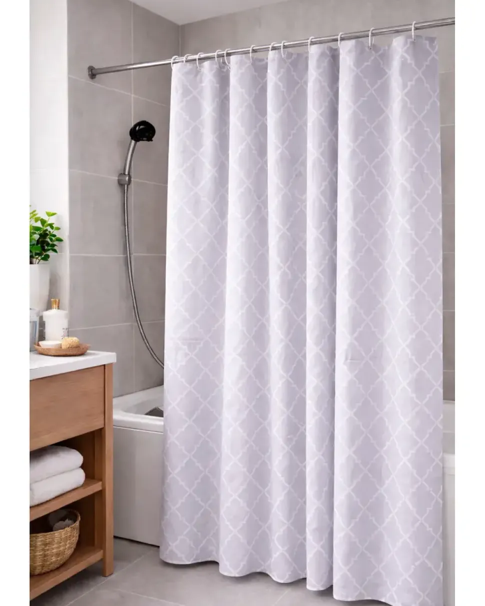 Badeforhæng 200 x 200 cm - Stribe