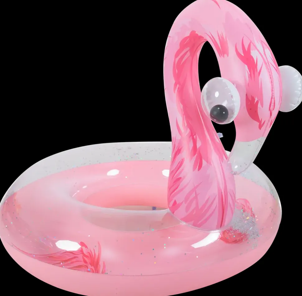 Badering Flamingo med glimmer
