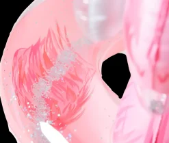 Badering Flamingo med glimmer