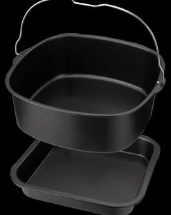 Bageskål og pande til airfryer firkantet - 21 cm
