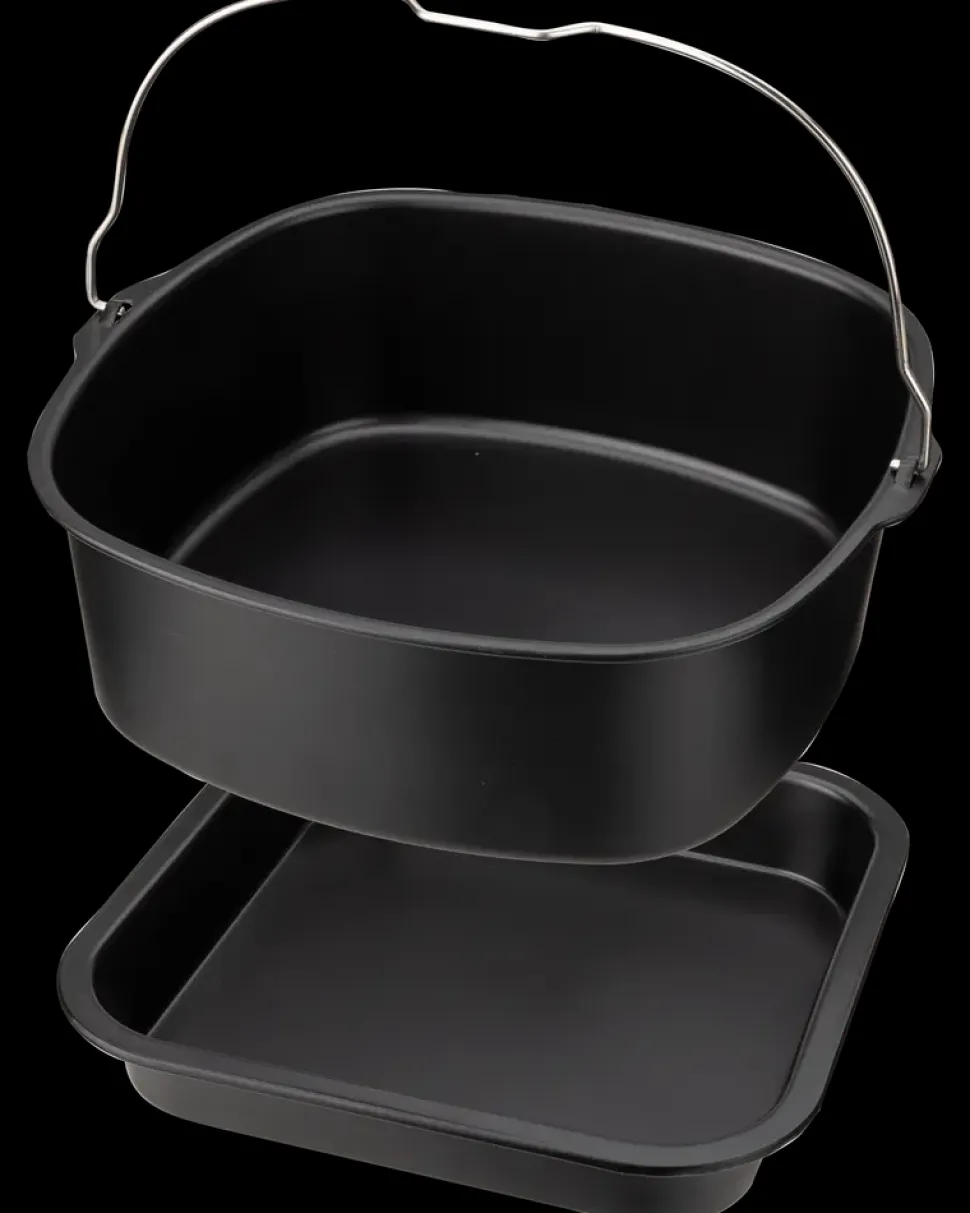 Bageskål og pande til airfryer firkantet - 21 cm