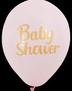 Ballon baby shower lyserød 6-pak