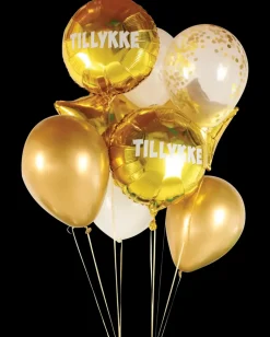 Ballonbuket guld 10-pak