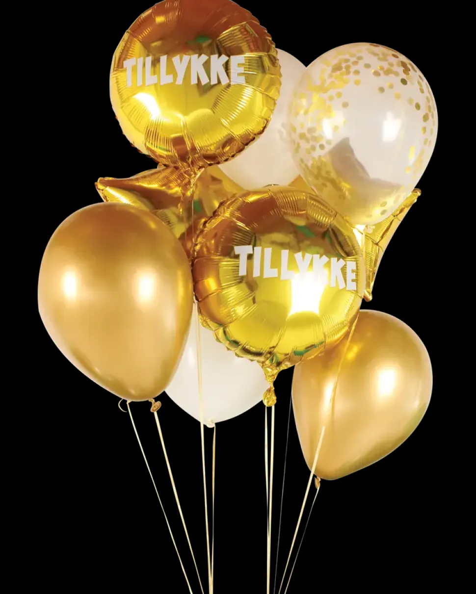 Ballonbuket guld 10-pak