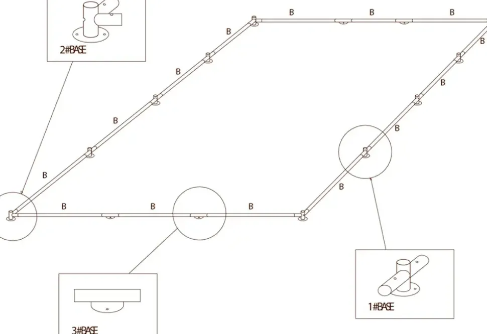 Base 3# til bundramme metal