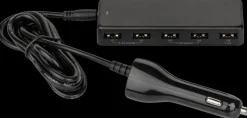 Biloplader til 5 USB produkter