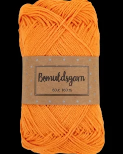 Bomuldsgarn 50 g - lys orange