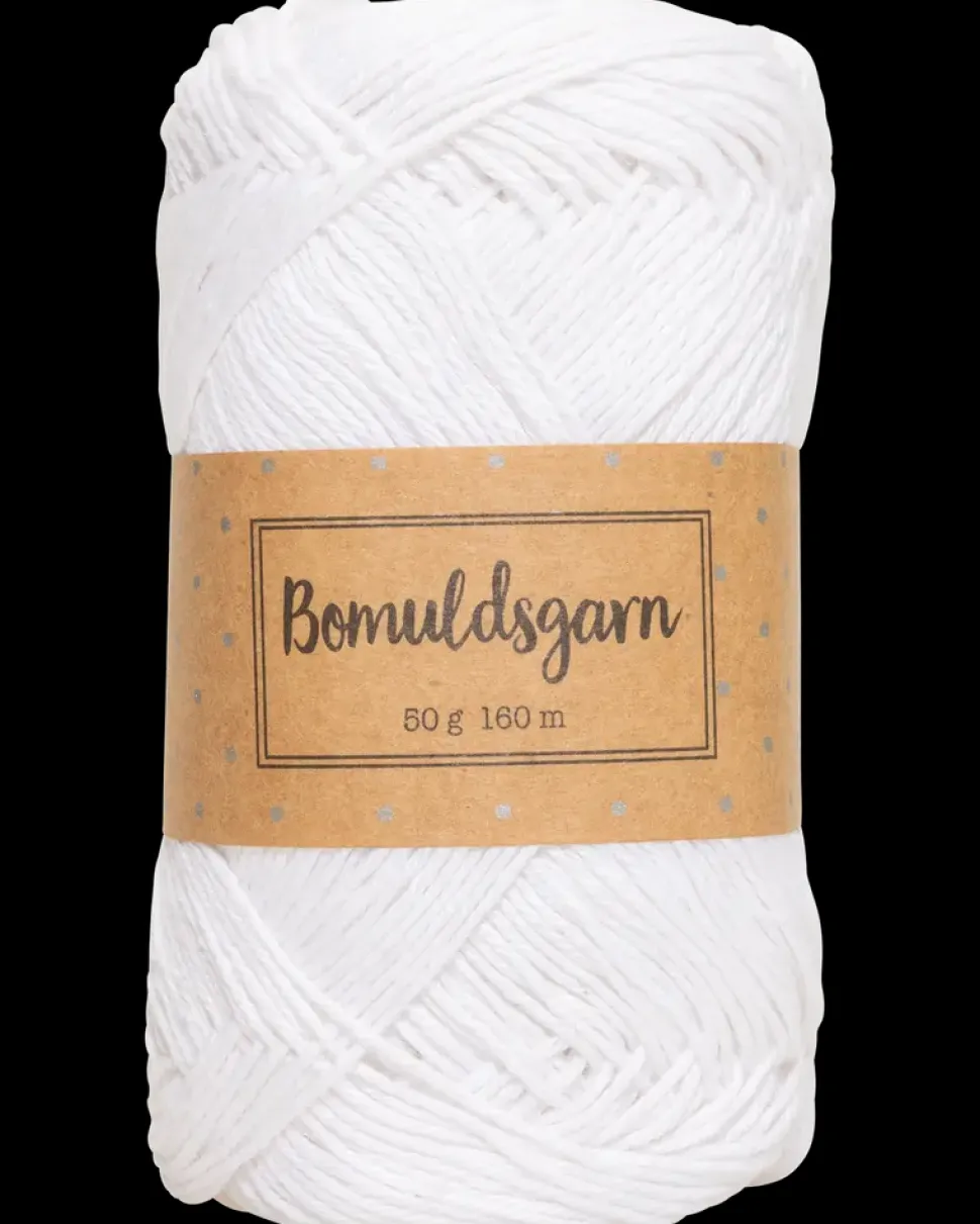 Bomuldsgarn 50 g - optisk hvid