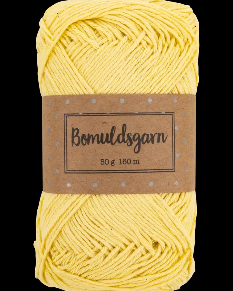 Bomuldsgarn 50 g - støvet gul