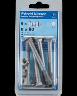 Bræddebolt M8 x 80 mm 6-pak