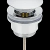 Bundventil med stor push-open 1 1/4" forkrom