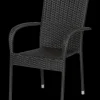 Cadiz Stabelstol - Sort Rattan