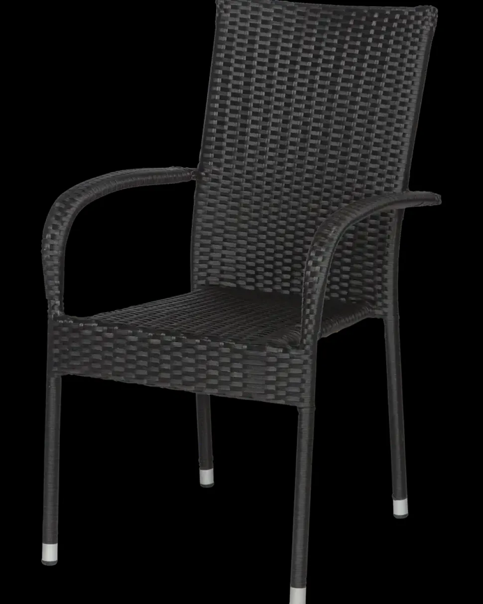 Cadiz Stabelstol - Sort Rattan