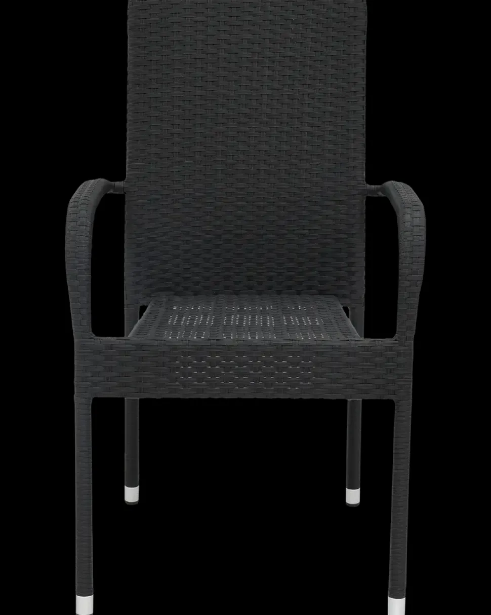 Cadiz Stabelstol - Sort Rattan