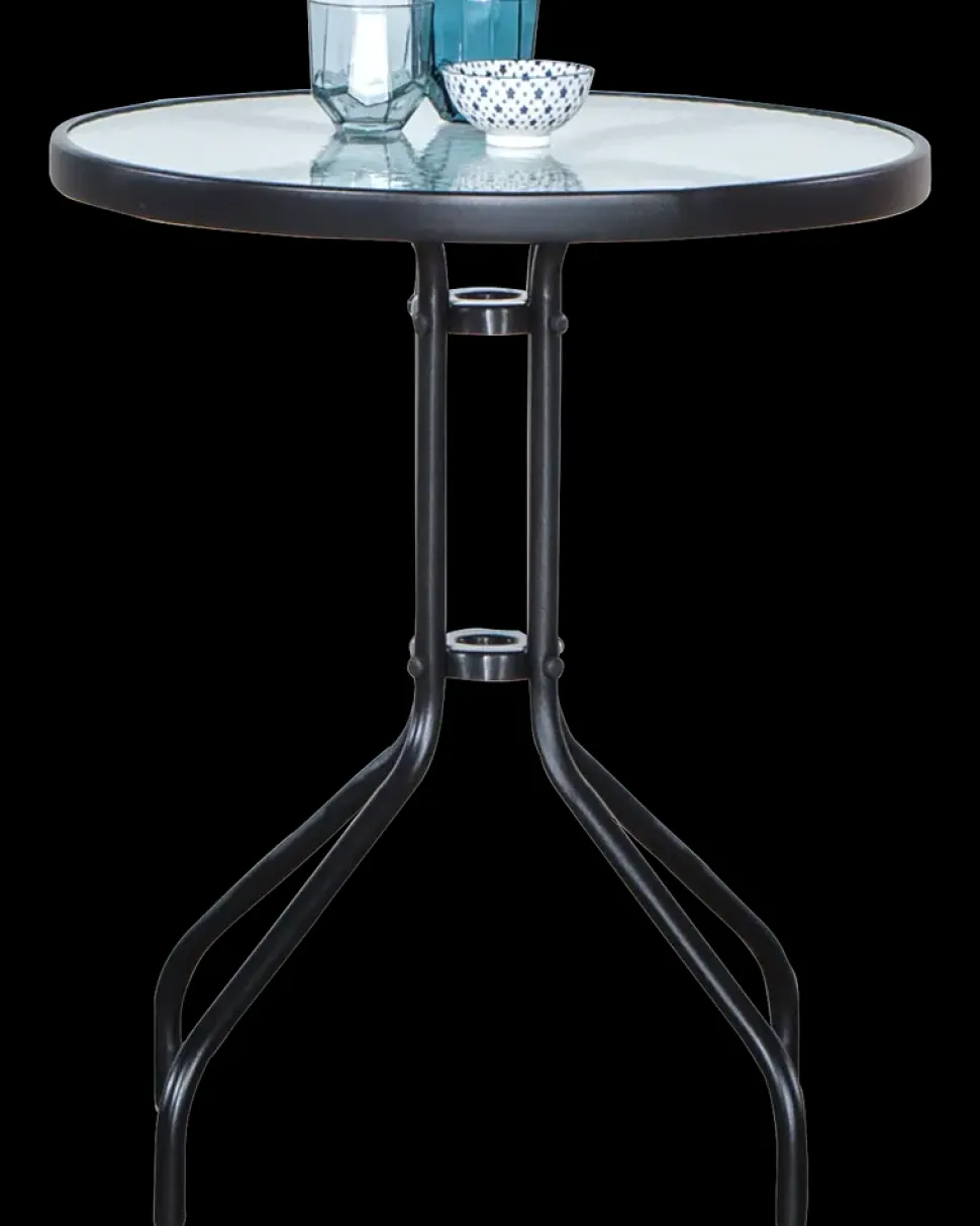 Cafebord Ø60 cm sort stål