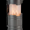 Campinglampe med flamme - ass. farver