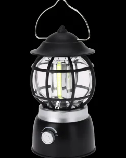 Campinglampe retro med LED H. 20 cm