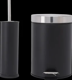 CARLSBAD Pedalspand 3 liter og toiletbørste sort
