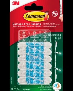 Command™ Clips til Udendørs dekoration - 20 Kroge