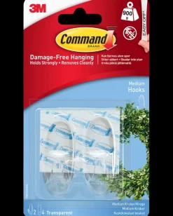 Command™ Kroge med Strips - Transparent Mellemstore