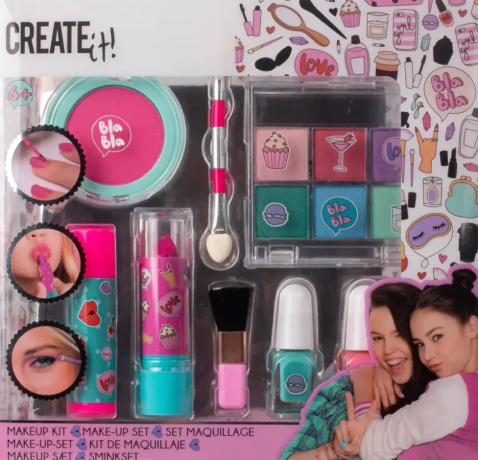 CREATEit Makeup pink/turkis 8 dele