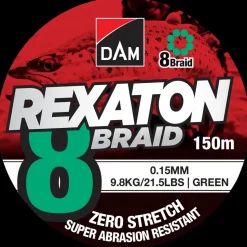 DAM Fletline 8 Braid 150 m 0,15 mm - grøn