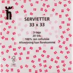 Dannebrog servietter 20-pak assorterede varianter