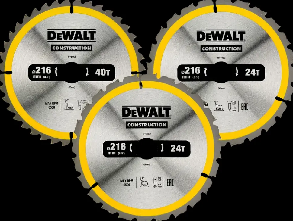 DeWALT Rundsavsklinge 216 x 2,6 x 30 mm 3 stk.