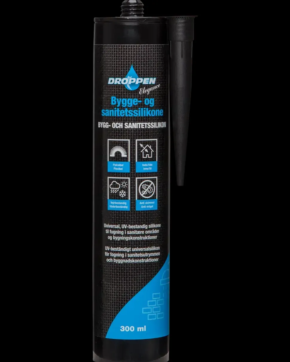 Droppen Elegance Bygge- /sanitetssilikone 300 ml - hvid