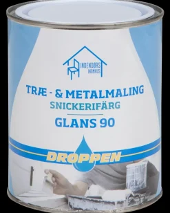 Droppen Træ og metal 0,75 L glans 90 - sort