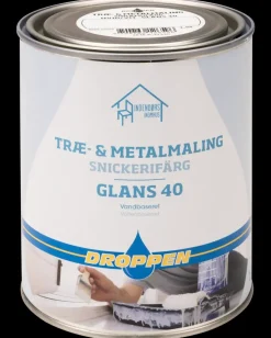 Droppen Træ- og metalmaling 1 L glans 40 - hvid