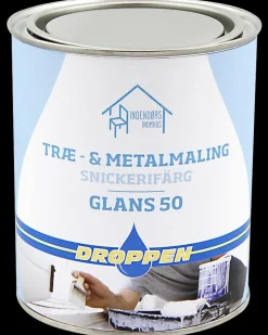 Droppen Træ- og metalmaling 0,75 L glans 50 - sort