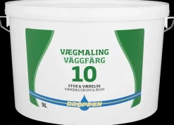 Droppen Vægmaling 9 L glans 10 - hvid