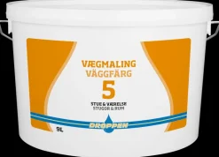 Droppen Vægmaling 9 L glans 5 - hvid