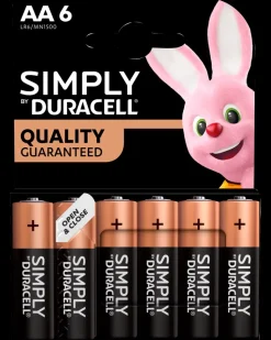 DURACELL Simply Batteri AA 6-pak